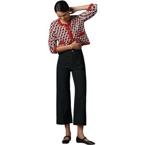 Anthropologie Maeve The Colette Magic Fabric Cropped Wide Leg Pants Size 26